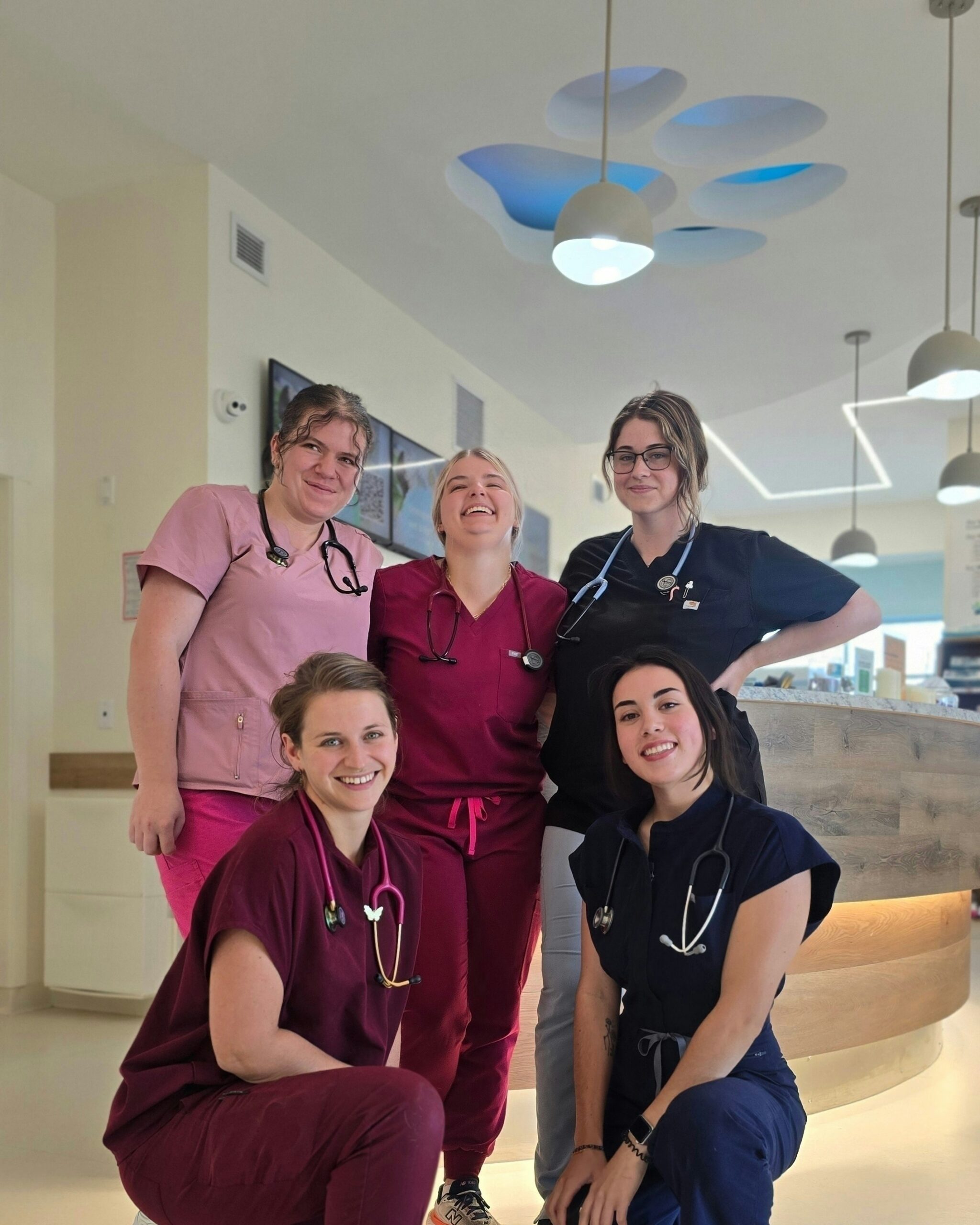 Veterinary technicians at Lethbridge Pet Hospital